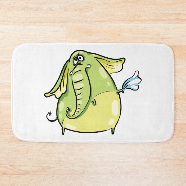 Item preview, Funny Cute Green Elephant designed and sold by AnastasiaDesign.