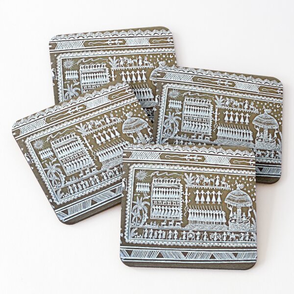 Item preview, Tribal Art Saura Painting Graffiti, Odisha, India designed and sold by worldways.