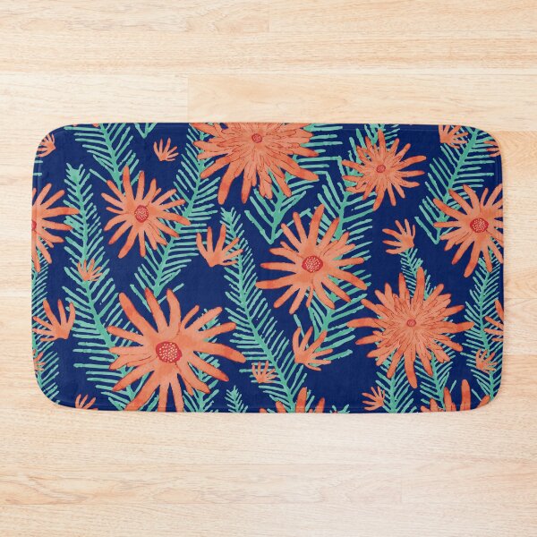 Item preview, Orange Floral Pattern designed and sold by ksillustrationart.