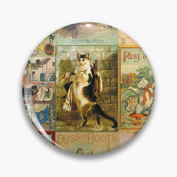 Item preview, Vintage Puss in Boots Christmas Montage designed and sold by Sarah Vernon.