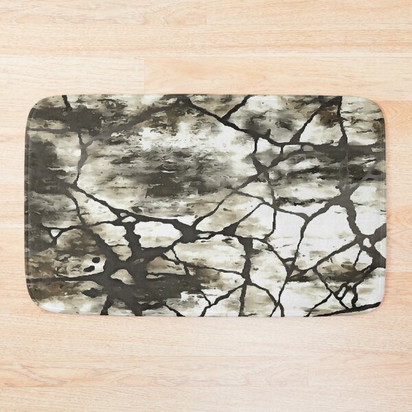 Item preview, Black and Grey Fractures Abstract Art designed and sold by taiche.