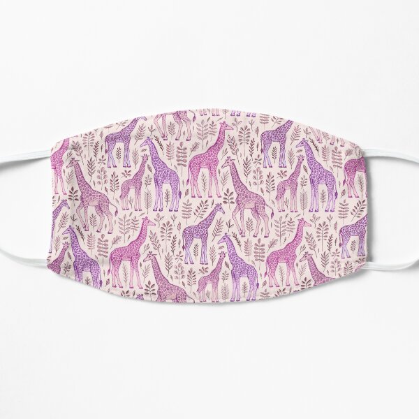 Pink Giraffe Pattern Flat Mask