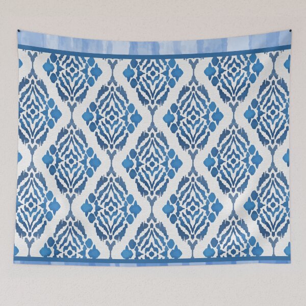 Item preview, IKAT BLUE STRIPES designed and sold by Urbaun.