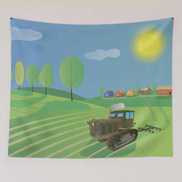 Item preview, Old Caterpillar Tractor on a Farm designed and sold by NorseTech.
