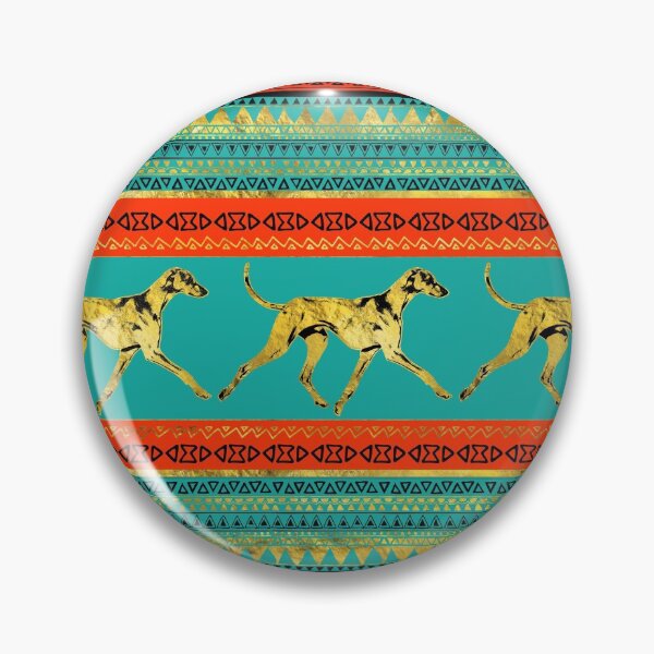 Item preview, Azawakh Sighthound on African Patern  designed and sold by k9printart.