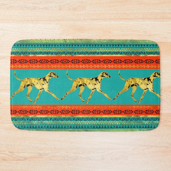 Item preview, Azawakh Sighthound on African Patern  designed and sold by k9printart.