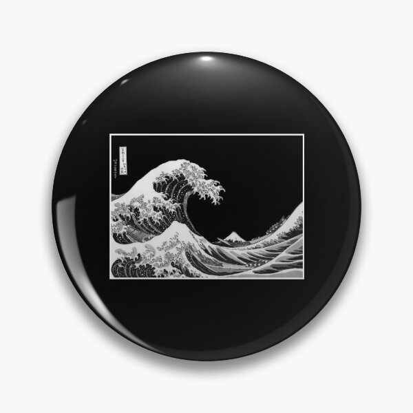 Item preview, The Great Wave off Kanagawa black and white picture  designed and sold by nikolagg.