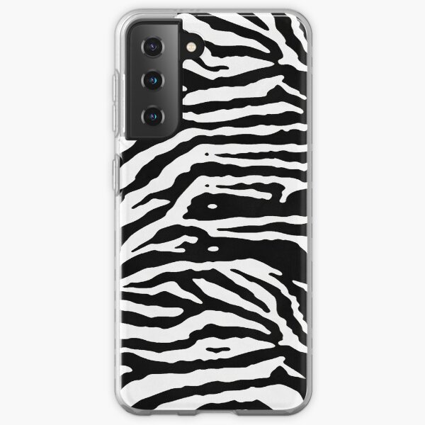 Zebra Skin Camouflage Black and White Pattern Samsung Galaxy Soft Case