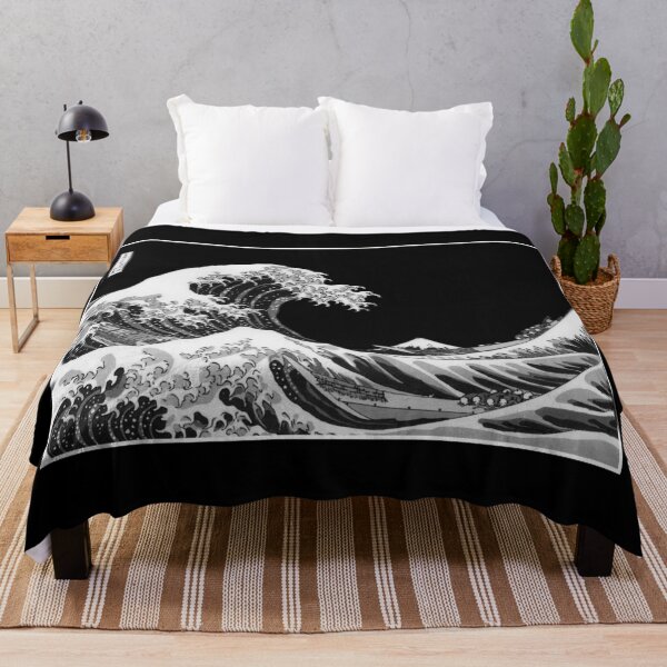 Item preview, The Great Wave off Kanagawa black and white picture designed and sold by nikolagg.