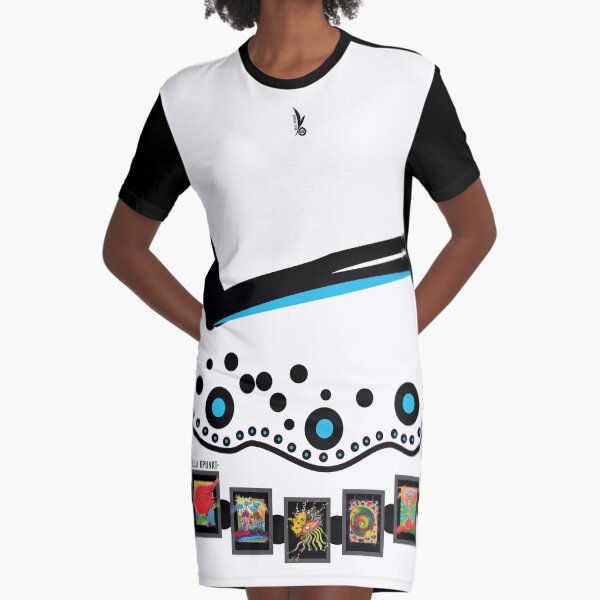 Schwarz-Weiss-Dress! Fabelhaftes Design von VILLA-KPUNKT. T-Shirt Kleid