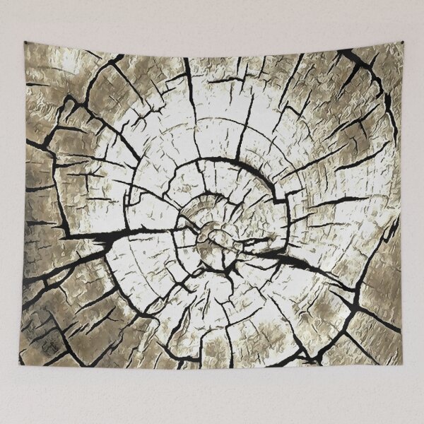 Item preview, Tree Stump In Pale Grey Monotone Abstract Art designed and sold by taiche.