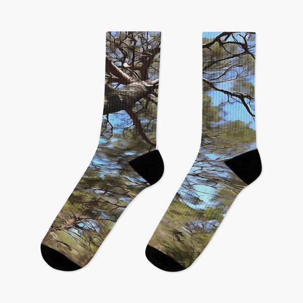 Item preview, Tangled Branches Of Pine Trees Bizarre Perspective Painting designed and sold by taiche.