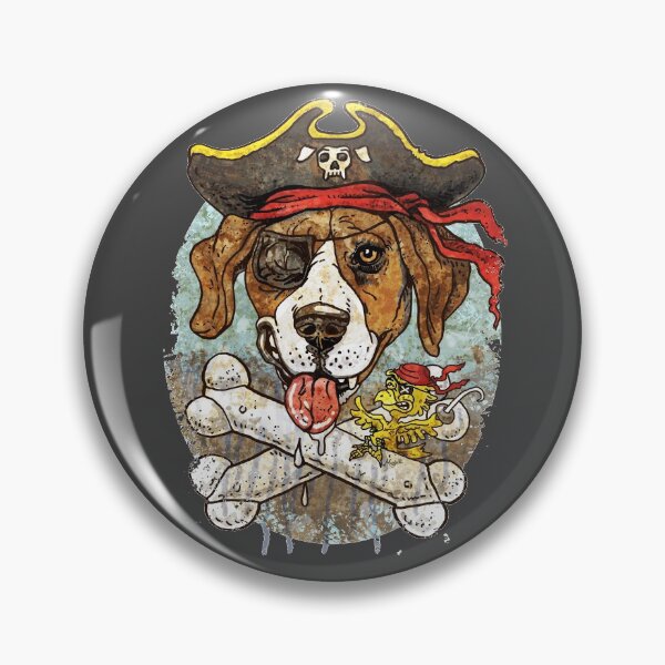 Item preview, Pirate Beagle and Crossbones Swashbuckling Pirate designed and sold by MudgeStudios.