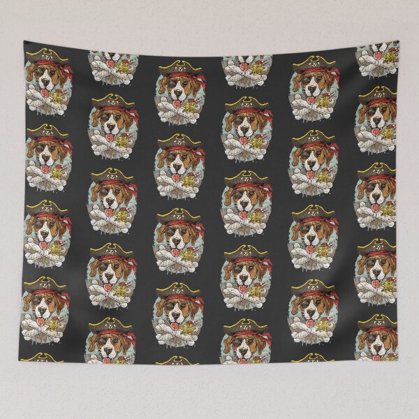 Item preview, Pirate Beagle and Crossbones Swashbuckling Pirate designed and sold by MudgeStudios.