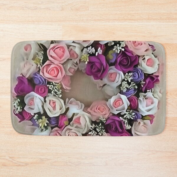 Item preview, A Circle Of  Pink and Purple Roses Acrylic Painting designed and sold by taiche.