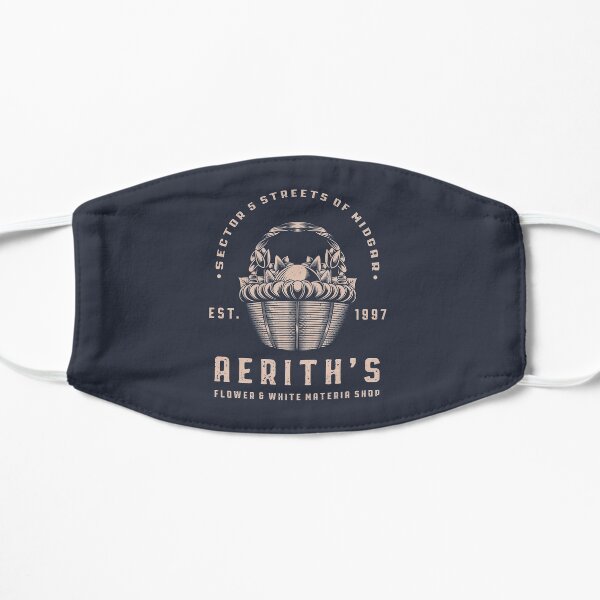 Flower & White Materia Shop Flat Mask