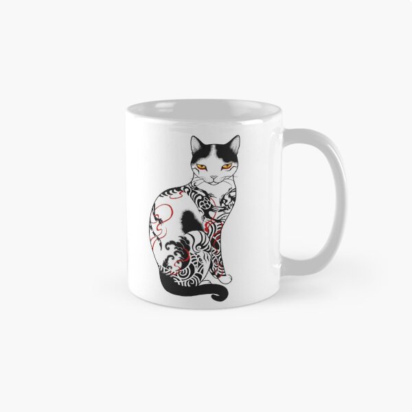 Item preview, Cat in battling dragon love mates tattoo designed and sold by runcatrun.