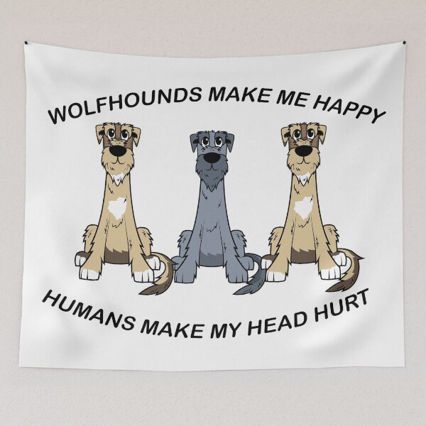 Item preview, Wolfhounds Make Me Happy Trio designed and sold by DigiDog Designs.