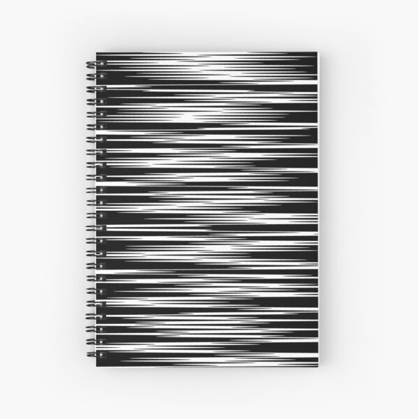 Black and White Wave Pattern Spiral Notebook