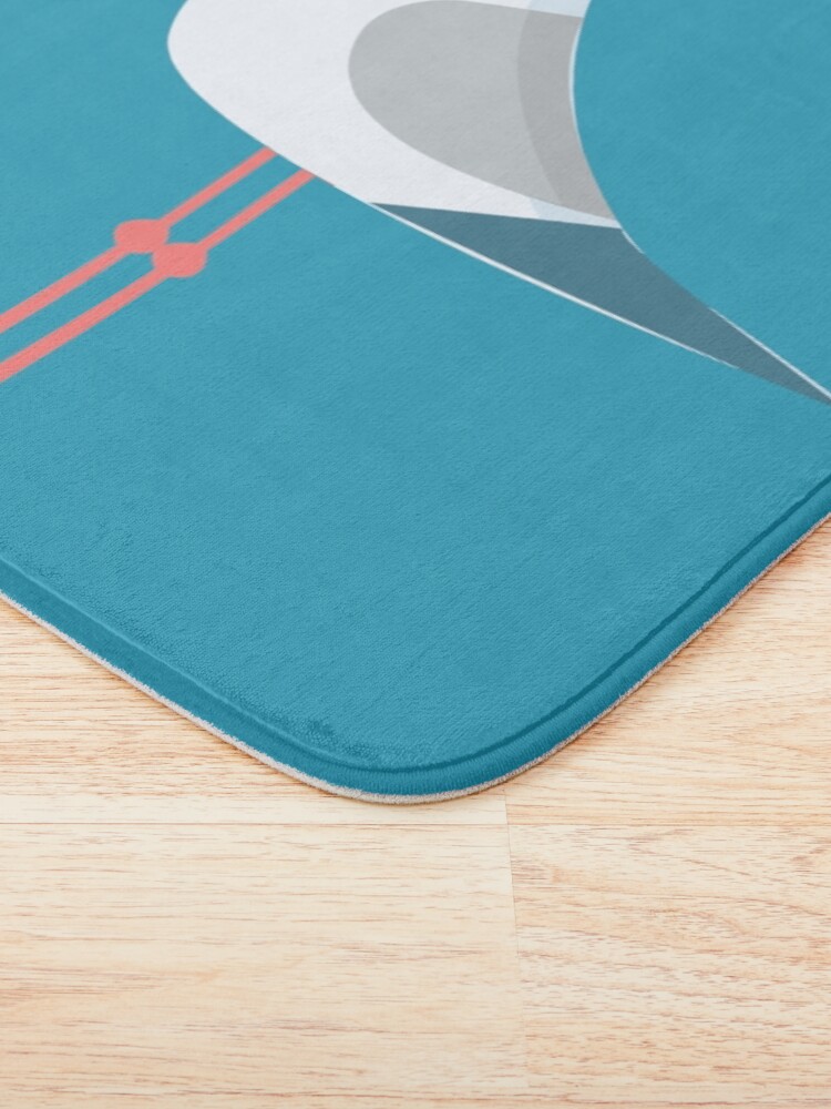Thumbnail 3 of 6, Bath Mat, Coastal Happiness Ocean designed and sold by limeandcedar.