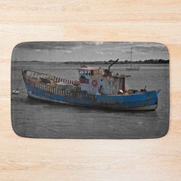 Item preview, Old Boat On River Exe designed and sold by rawshutterbug.