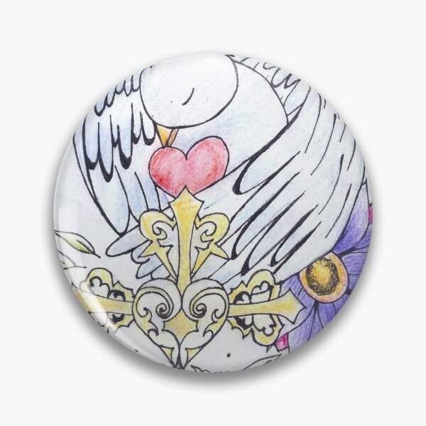 Item preview, bird and cross tattoo design designed and sold by Perggals© - Stacey Turner.