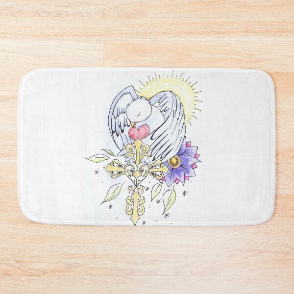 Item preview, bird and cross tattoo design designed and sold by Perggals© - Stacey Turner.