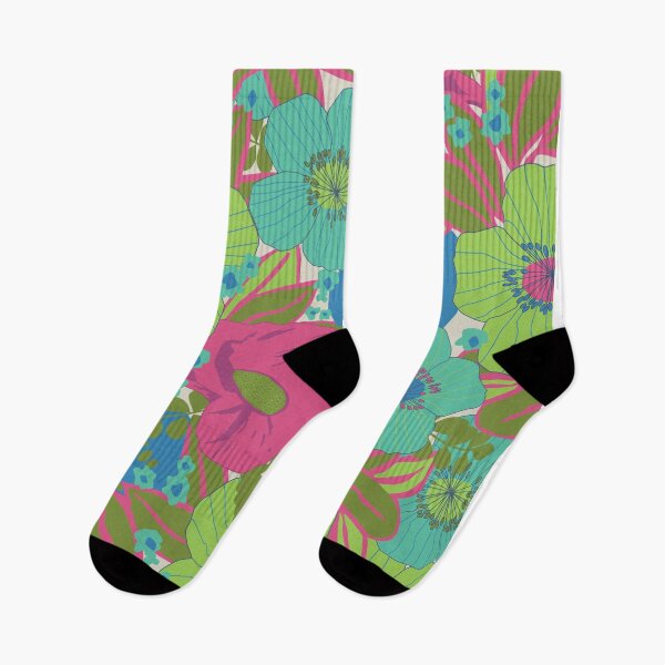 Item preview, Green, Turquoise, Blue and Magenta Retro Floral Pattern designed and sold by Eyestigmatic.