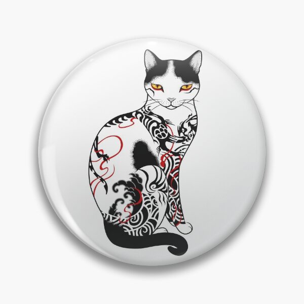 Item preview, Cat in battling dragon love mates tattoo designed and sold by runcatrun.