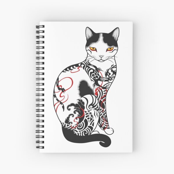 Item preview, Cat in battling dragon love mates tattoo designed and sold by runcatrun.