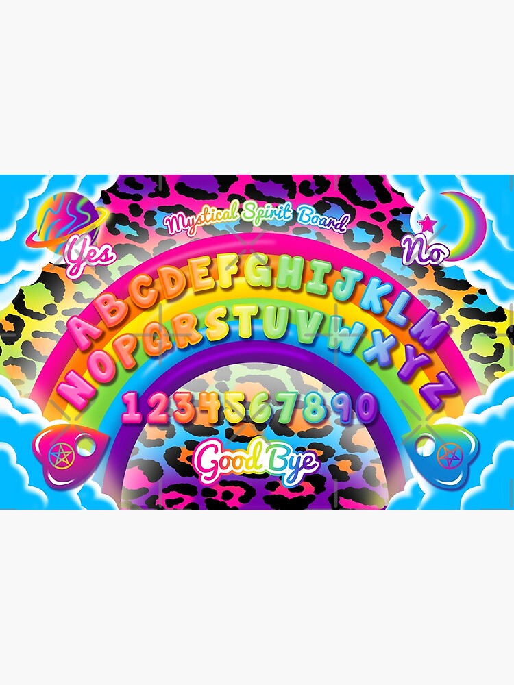 1997 Rainbow and Leopard Print Mystical Spirit Board by creepygirlclub