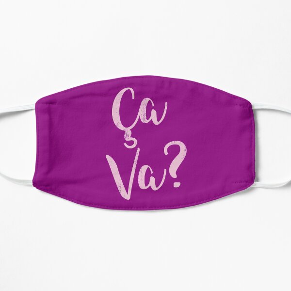 Citation française, souvenir de la France, Ca Va? Design rétro et vieilli Masque sans plis