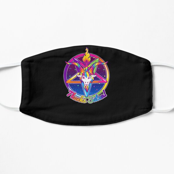 1997 Neon Rainbow Thanks Satan Baphomet Pentagram Sigil Mask