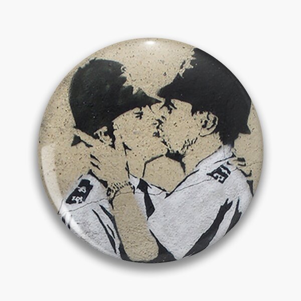Item preview, Banksy Kissing Police designed and sold by Flandabble.