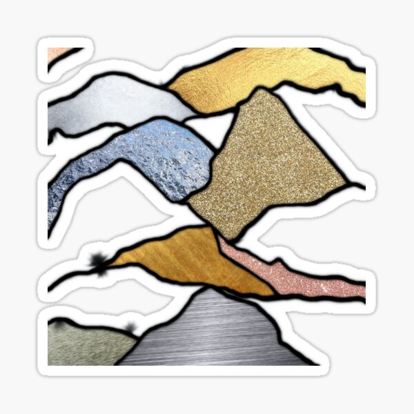 Mixed Metals Rolling Hills Radiant Mountains (Pt) Sticker