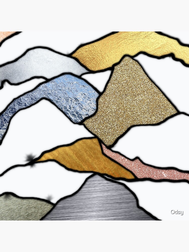 Mixed Metals Rolling Hills Radiant Mountains (Pt) by Odsy