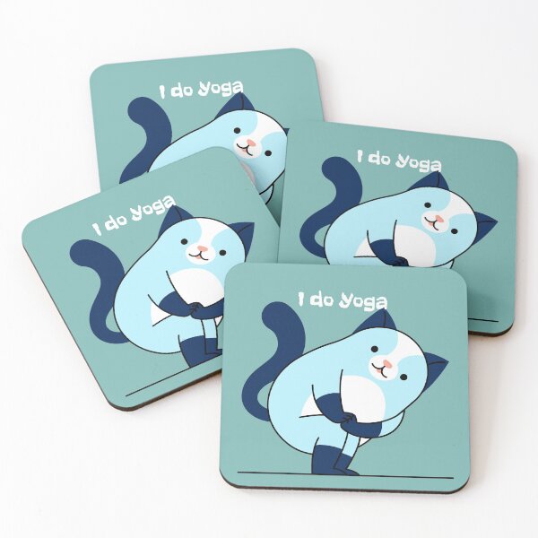 Item preview, Funny Cartoon Cat Yoga Pose designed and sold by EvaWolf.