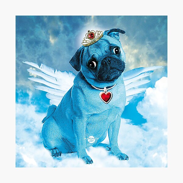 Item preview, 28 cute pug blue angel blue angel designed and sold by Margarita-Art.