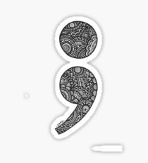 Semi Colon Sticker