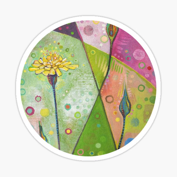 Dandelion (Self-portrait) Painting - 2014 Sticker