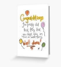 A covering all bases congratuations card. Greeting Card