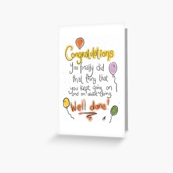 "A covering all bases congratuations card. " Greeting Card for Sale by