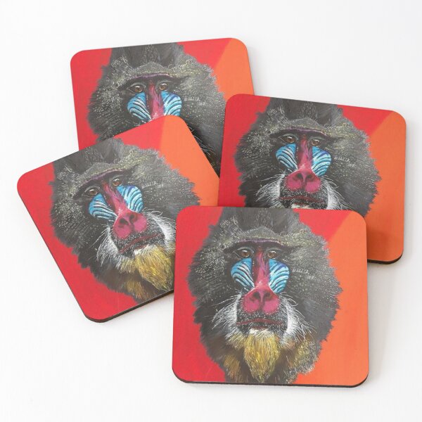 Item preview, Mandrill acrylic painting designed and sold by PaulBenbowArt.