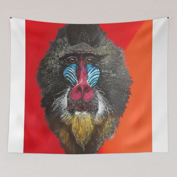 Item preview, Mandrill acrylic painting designed and sold by PaulBenbowArt.