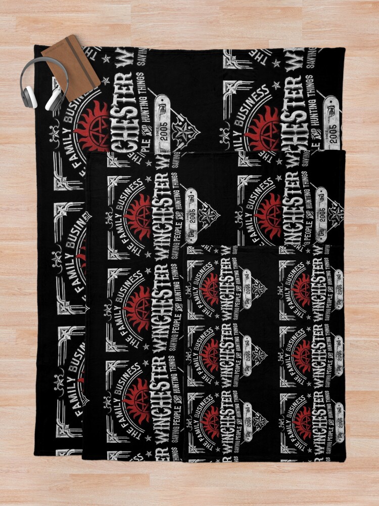 Alternate view of The Family Business Winchester Saving People and Hunting Things | Supernatural™ Throw Blanket