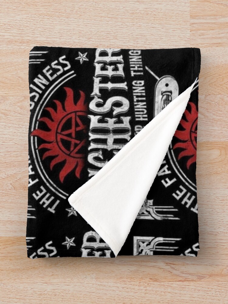 Alternate view of The Family Business Winchester Saving People and Hunting Things | Supernatural™ Throw Blanket