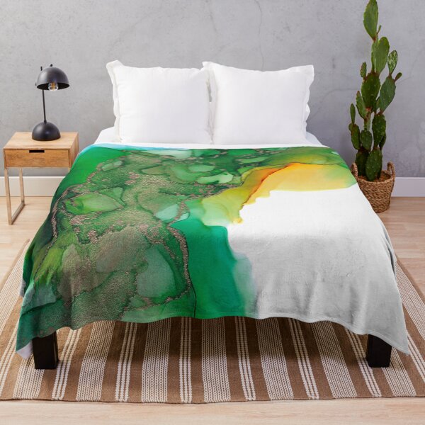 Item preview, Mystic Green Stream: Origninal Alcohol Ink Painting designed and sold by herzart.