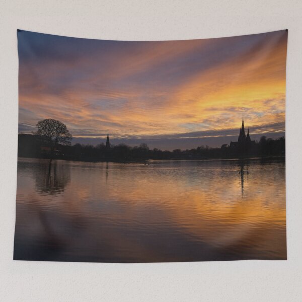 Item preview, Sunset At Lichfield Cathedral designed and sold by rawshutterbug.