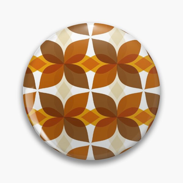 Item preview, Brown, Orange and Ivory Geometric Retro Petal Pattern designed and sold by Eyestigmatic.
