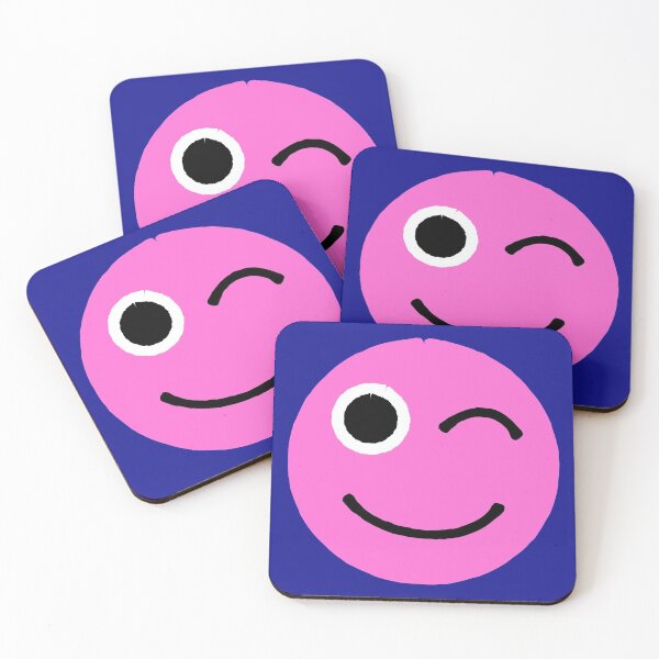 Item preview, Winking Face Emoji Emoticon in Pink designed and sold by awkwarddesignco.